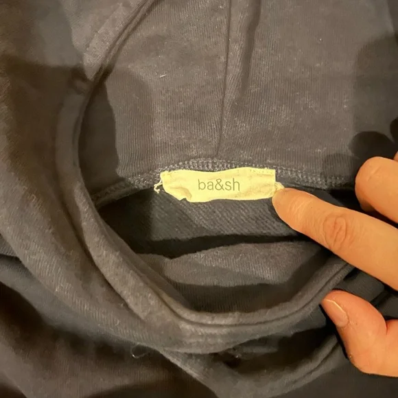 ba&sh Charcoal Hooded Top - Picture 3 of 6
